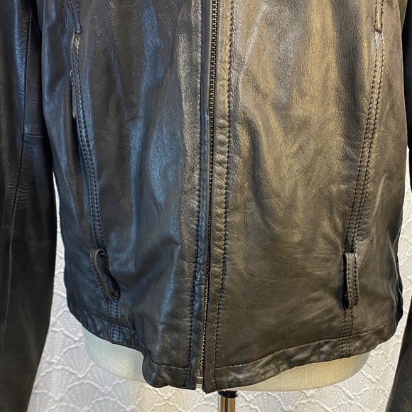 Harley-Davidson size large Brown Leather Bomber Jacket Riding Gear Lady Rider - Picture 5 of 16